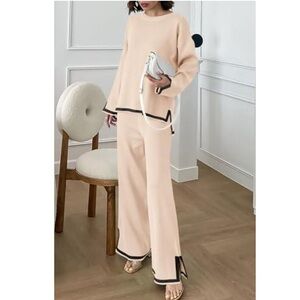 NWT Pretty Garden Two Piece Sweater and Wide‎ Leg Pants Set